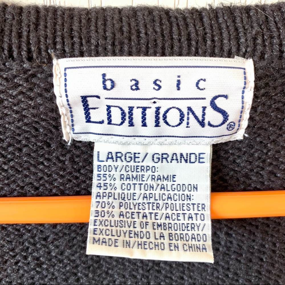 BASIC EDITIONS Embroidered Halloween Vest—SZ. L - Picture 7 of 16